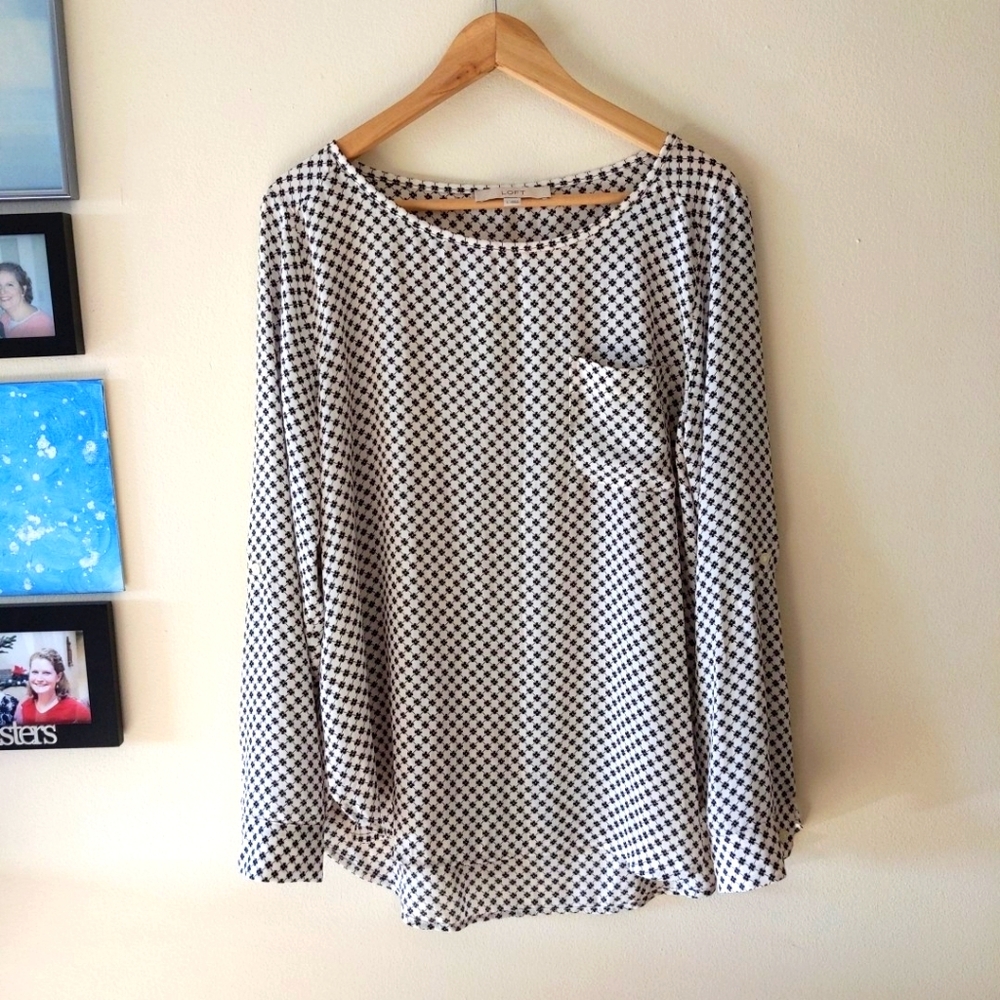 Loft pullover floral print blouse mod